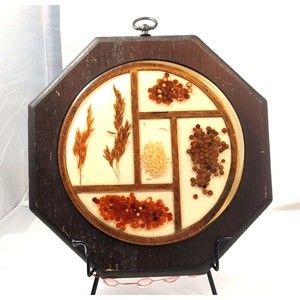 Vintage Mid Century Acrylic Lucite 8" center and 10.5" frsme wall decor  kitche